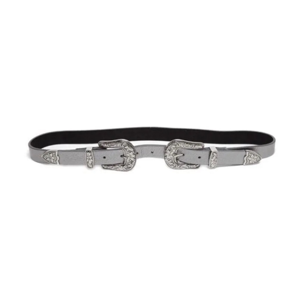 B-Low the Belt Bri Bri Leather Belt in Pewter